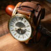 Steampunk watch, Bronze watch, handmade strap, women watch, girls watch, retro watch, tooled strap by GORIANI steampunk buy now online