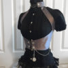 Steampunk Corset Halter- silk underbust corset steel boned, custom made by corsetwonderland steampunk buy now online