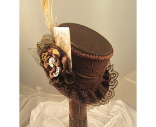 STEAMPUNK TOP HATS, Steampunk Shop, Steampunk Emporium, Brown, Clock Parts, Feathers by EmilyWayHats steampunk buy now online