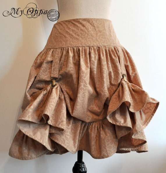 skirt steampunk flowers velours by MyOppa steampunk buy now online