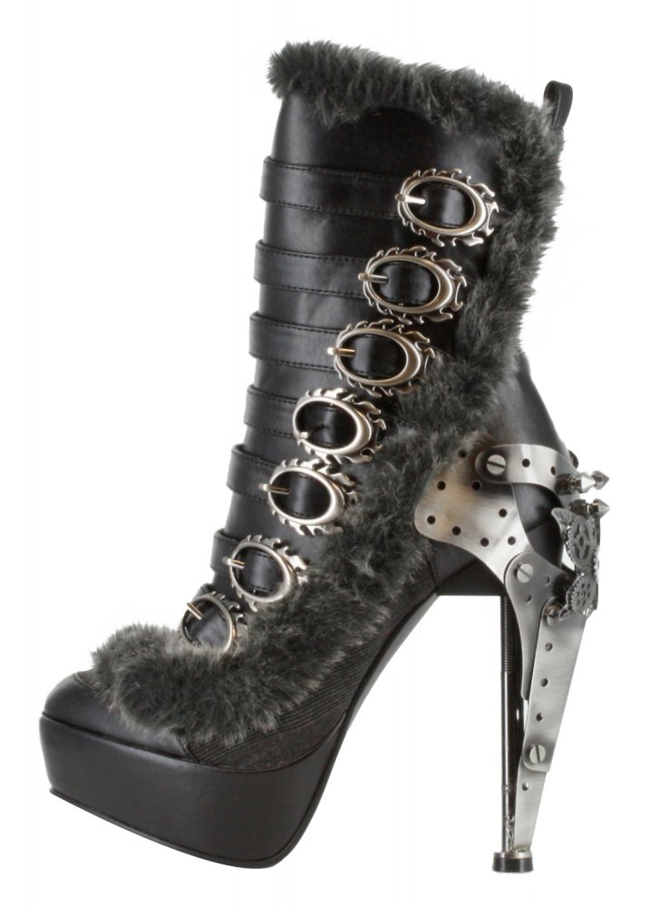 Polaro Black - Size: UK 4.5 steampunk buy now online