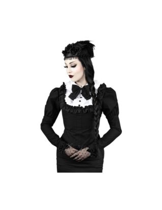 Lottie Black & White Shirt - Size: M steampunk buy now online