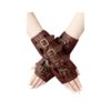 Buckled Steampunk Arm Warmers - Colour: Brown steampunk buy now online