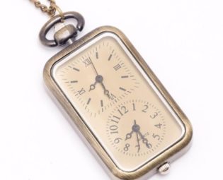 81stgeneration Women's Brass Vintage Style Dual Time Zone Pocket Watch Chain Pendant Necklace, 78 cm steampunk buy now online