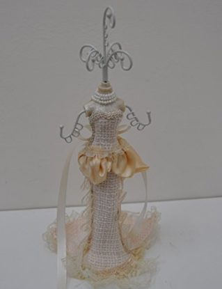 Victorian style Jewellery Stand Mannequin with Pearl Necklace and Ruffle steampunk buy now online