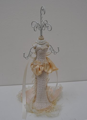 Victorian style Jewellery Stand Mannequin with Pearl Necklace and Ruffle steampunk buy now online