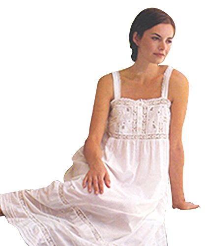 Cotton Lane White Cotton Victorian Edwardian Vintage Reproduction Large/Plus Size Nightdress. steampunk buy now online