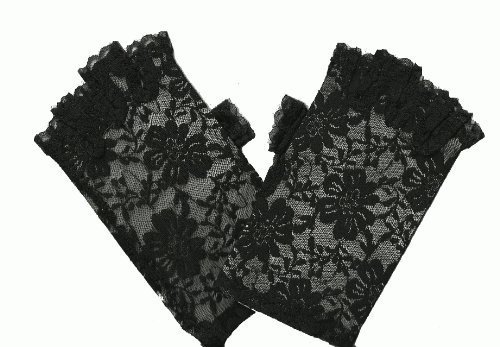 Short Half Finger Floral Lace Gothic Steampunk Victorian Gloves steampunk buy now online