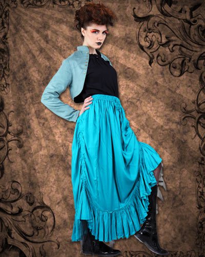 Renaissance Medieval Pirate Step In Time Full Length Ruffle Skirt steampunk buy now online