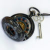 Steampunk pocket watch key Victorian locket pendant EDISON mechanical APPARATUS wedding groom bridal watch by UmbrellaLaboratory steampunk buy now online