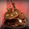 Tesla Top hat. Brown leather mini top hat with vacuum tubes. Nixie tubes. Top hat . Steampunk. Dieselpunk. Victorian. by TheTimeCabinet steampunk buy now online
