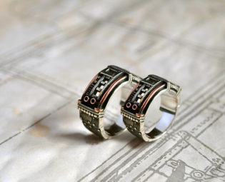 Silver Steampunk Wedding Rings "Sustentorum" by GatoJewel steampunk buy now online