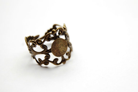 Victorian brass ring, boho steampunk gypsy by PinkyPurpleTree steampunk buy now online