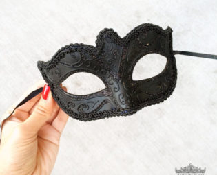 Classic Black Masquerade Mask, Black Mask, Masquerade Ball Mask, Mardi Gras Mask, Mask [Black] by 4everstore steampunk buy now online