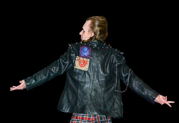 Putting the PUNK in Steampunk Embellished Leather Jacket by SeamsUnusual steampunk buy now online