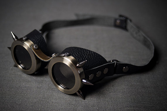 Steampunk Cybergoth Goggles Victorian Goggles Steam Punk Eyeglasses Glasses Specs Spectacles Googles Aviator Goggles black glasses by SteampunkHatMaker steampunk buy now online