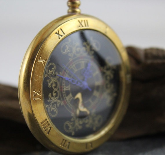 Antiqued Gold Pocket Watch Copper Steampunk Winding Mechanical Vintage-y pocket watch- Father of the Birde VM012 by Victorianstudio steampunk buy now online