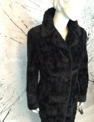 Fab Long Faux Fur Coat Ladies Medium Fit USA Fully Lined Retro Cool Winter Trench Pockets Super Warm by FrogToesVintage steampunk buy now online