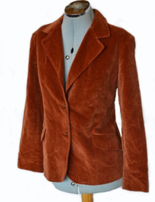 S10/12 Vintage Alexon Sportset 1970s Burnt Orange Velvet Steampunk Indie Jacket 70s Retro Mod Blazer by FrecklesAttic steampunk buy now online