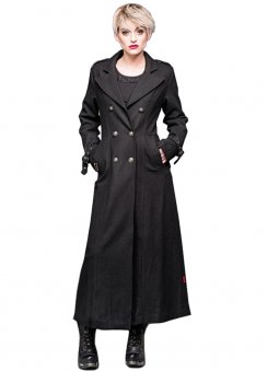Queen of Darkness Buckled Double Breasted Military Coat steampunk buy now online