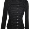 Victorian Black Gothic Military SteamPunk Indie Jacket Coat XS 8 steampunk buy now online