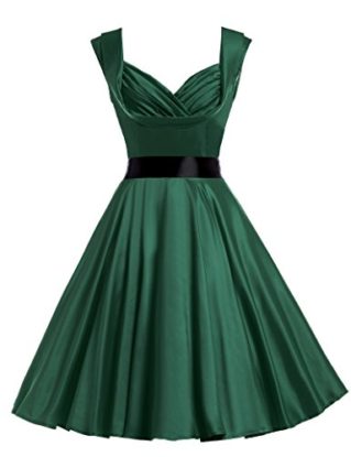Women V-Neck Casual 1950'S Vintage Bridesmaid Dress Dark Green M steampunk buy now online