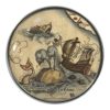Vintage Sea Monsters Design Metal Pin Badge steampunk buy now online