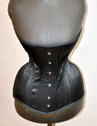 Black Edwardian Corset by LaBelleFairy steampunk buy now online