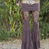 Lace Zumi Dance Pants - in Brown - Floral Lace by ElvenForest steampunk buy now online