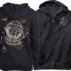 Steampunk Hoodie, Vintage Airship Hot Air Balloon Charcoal Heather unisex Fleece Zip Hoodie, Gift for men or women by banyantreeclothing steampunk buy now online