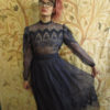 Vintage Sheer Victorian Lace Silk Dress Blouse Skirt beautiful medium by PaisleyBabylon steampunk buy now online