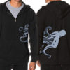 Octopus Hoodie, Kraken screen print, Octopus Steampunk Hoodie, Jersey Zip Hoodie, Gift by banyantreeclothing steampunk buy now online