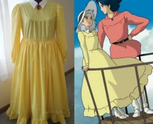 Howl's Moving Castle Cosplay, Sophie Hatter Inspired Dress, Blue Yellow Or Green, Custom Made, Womens Old-fashioned Dress, Steampunk Costume by QualityCosplay steampunk buy now online