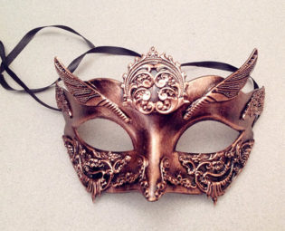 Metalic Rose Gold Girls masquerade ball mask costume dress up Birthday Party by Crafty4Party steampunk buy now online