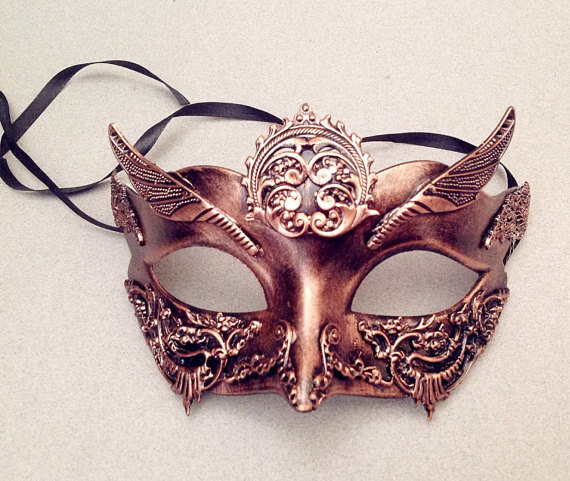 Metalic Rose Gold Girls masquerade ball mask costume dress up Birthday Party by Crafty4Party steampunk buy now online