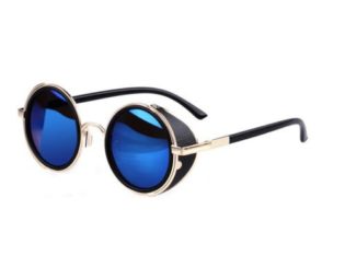 Ardisle v2015 Cyber Goggles Vintage Retro Blinder Steampunk Sunglasses 50s Round Glasses (Blue) steampunk buy now online
