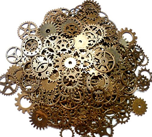 ASVP Shop® Steampunk Cyberpunk Watch Parts Vintage Gears Wheels Cogs Jewellery Making Craft Arts (Copper 100g) steampunk buy now online