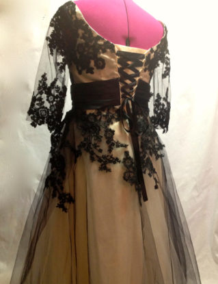Black Lace Steampunk Wedding Dress by seamstressofsteam steampunk buy now online