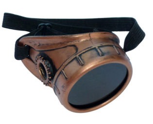 Steampunk goggles monocle eyepatch costume biker glasses dark lens cyber gothic by oldjunkyardboutique steampunk buy now online