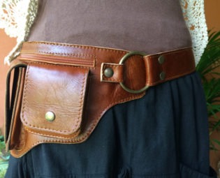 Leather Utility Belt Bag - Fanny Pack, Steampunk, Travel, Iphone 6 Pocket, Money Belt, Passport Holder, Festival - The Hipster by ThaiArtistCollective steampunk buy now online