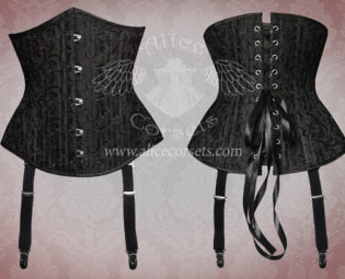 Embroidery Underbust Corset ~ Gothic Victorian Waspie Fetish Burlesque Casual Waist Cincher Custom Corsetry ~ Waist Training Bespoke Corsets by AliceCorsets steampunk buy now online