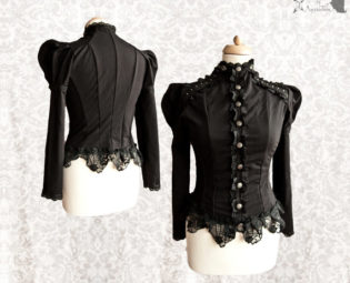 Top Victorian, romantic goth, Steampunk shirt, Devota, Somnia Romantica, size small see item details for measurements by SomniaRomantica steampunk buy now online