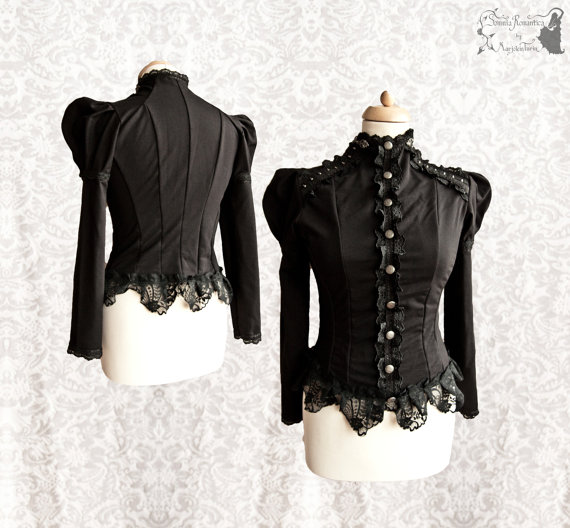 Top Victorian, romantic goth, Steampunk shirt, Devota, Somnia Romantica, size small see item details for measurements by SomniaRomantica steampunk buy now online