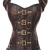 Dear-lover Women's Buckle-up Steampunk Corset Large Size Coffee steampunk buy now online