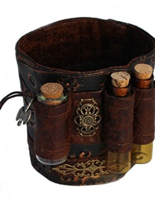 RQ-BL Steampunk Accessories Bride Lolita Leather Bracelet with Bottles steampunk buy now online