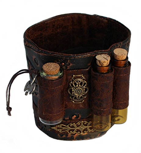 RQ-BL Steampunk Accessories Bride Lolita Leather Bracelet with Bottles steampunk buy now online