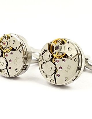 Watch Movement Steampunk Cufflinks with Gift Cufflink Box steampunk buy now online