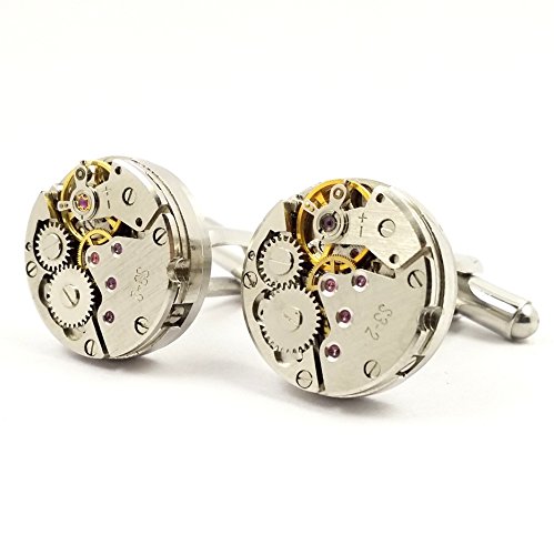 Watch Movement Steampunk Cufflinks with Gift Cufflink Box steampunk buy now online