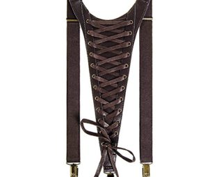 Blue Banana Men's Steampunk Lace Braces (Brown) steampunk buy now online