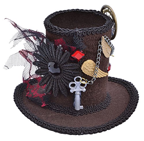 ADULT MINI STEAMPUNK 1920s TALL TOP HAT VICTORIAN FANCY DRESS steampunk buy now online